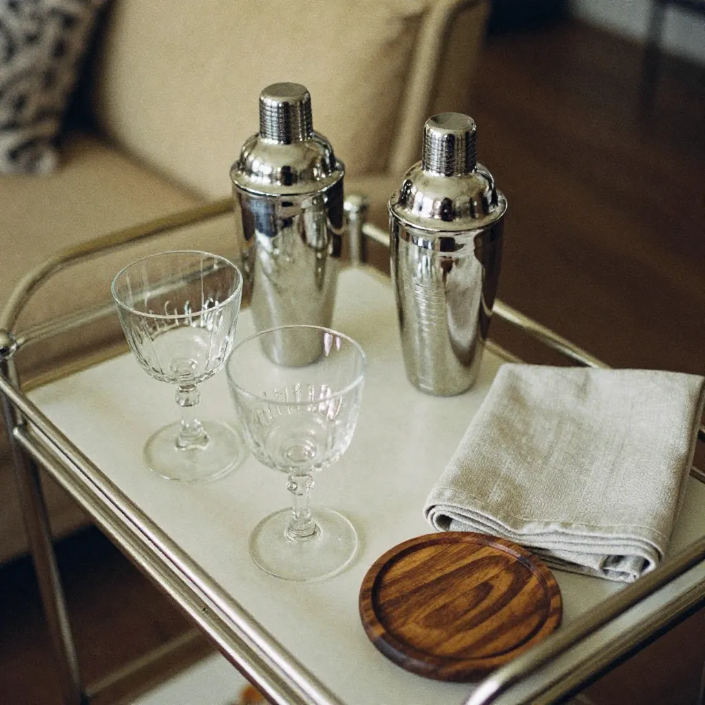 Compact bar cart design